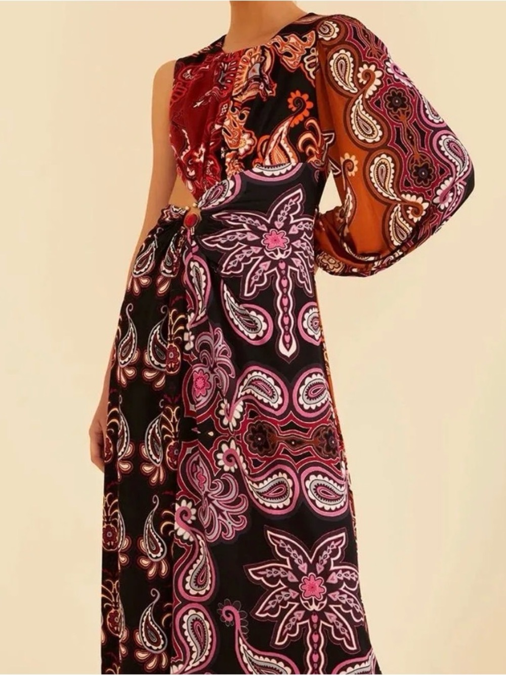 Farm Rio Sweet Mermaids One Shoulder Maxi Dress